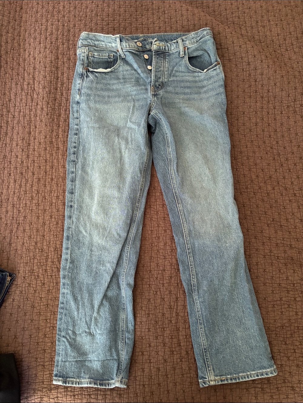 Old Navy Light Blue Straight-Leg Women's Jeans